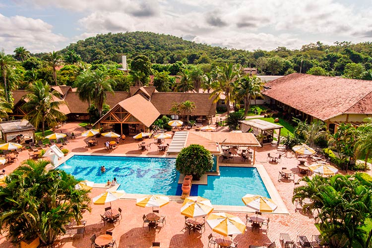 Vista do Zagaia Eco Resort, um dos melhores hotéis de Bonito